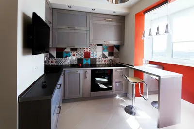 Дизайн кухни с балконом — 17+ фото идей интерьера