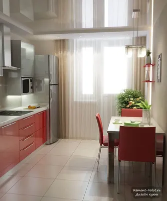 Дизайн кухонь совмещенных с балконом - 77 фото