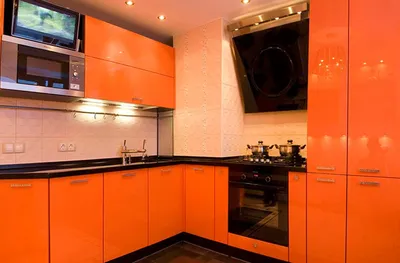 Кухня оранжевая фото фото