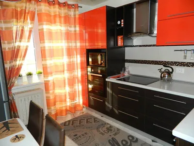 Серо оранжевая кухня — Фабрика «Маруся Мебель»