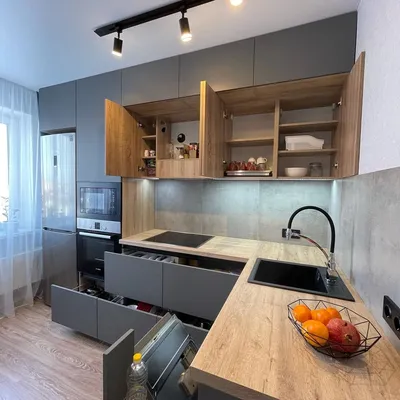 Прямая кухня под потолок Мокко – купить за 99 000 ₽ | Кухни Маркет