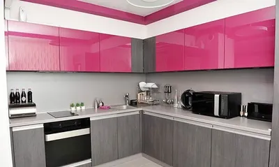 Кухня цвета фуксии (44 фото): видео-инструкция по оформлению своими руками,  цена, фото | Дизайн кухонь, Дизайн кухонного шкафа, Фиолетовая кухня