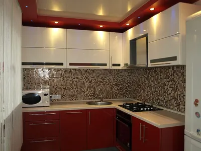Кухня в красном цвете Ли51 на заказ в Москве - фото, цена, описание