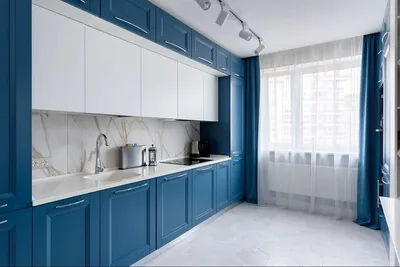 Синий цвет в интерьере кухни | Престиж-Купе | Дзен