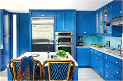 Синяя кухня в интерьере современного дома: секреты успешного дизайна |  www.podushka.net