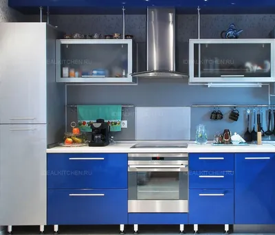 Купить синюю кухню в Петрозаводске. Недорогие кухни синего цвета в наличии  и под заказ от магазина Арт-мебель.