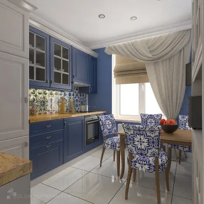 Дизайн кухни в синих тонах в ЖК Дом-Мегалит на Неве | Дизайн, Дизайн кухни,  Дизайн интерьера