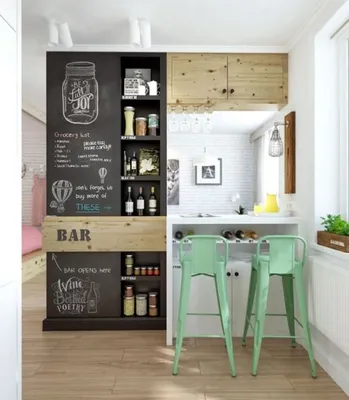 Кухня в стиле кафе - 90 фото и 10 дизайн-идей | Home bar designs, Small  apartment interior, Small bars for home