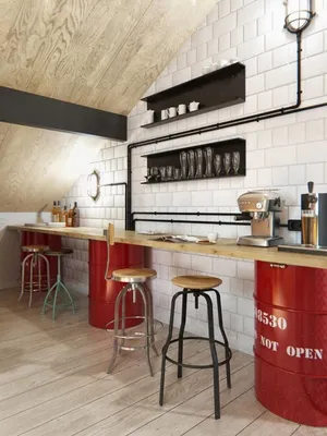 Уютные мини-кафе в стиле лофт | Студия дизайна интерьеров Мята в  Екатеринбурге