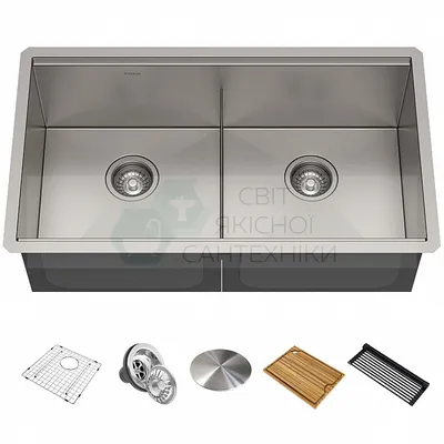 Кухонная мойка Владикс V-201 нержавеющая сталь правая 80х60х15 см, цена -  купить в интернет-магазине