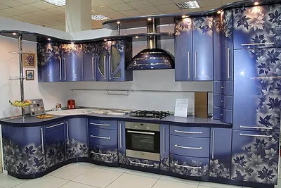 Купить голубую угловую кухню Яна 340х152 см за 82 113 руб. | Интернет  магазин ФМ-Мебель