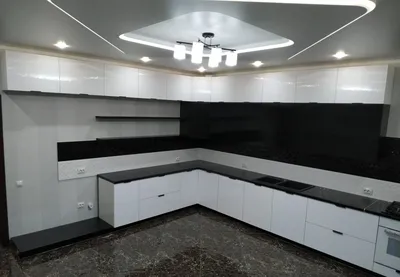 Угловой кухонный гарнитур с пеналом в стиле хай-тек Лада-635 - фото цена