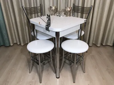 Раскладной стол для маленькой кухни Glossy white - купить по низким ценам