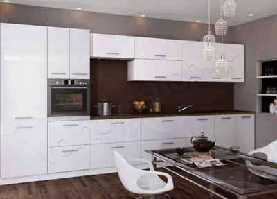 Кухонный гарнитур Сити 2,4 м белый глянец купить в Санкт-Петербурге по цене  23 559 ₽ в интернет-магазине «Комод78».