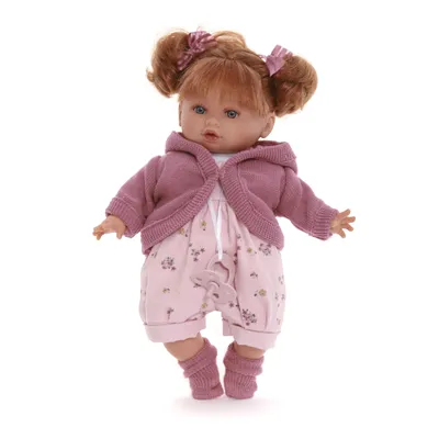 Кукла озвученная София в розовом, 27 см, говорит/смеётся, мягконабивная
