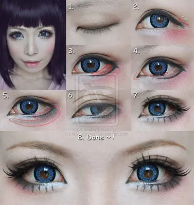 анимешные глаза макияж - Поиск в Google | Anime eye makeup, Cosplay makeup  tutorial, Eye makeup tutorial
