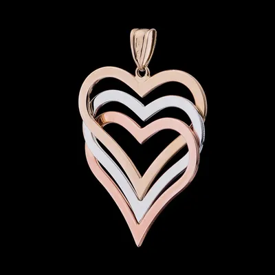 Большой кулон сердце TOUS Hold с розовым покрытием Vermeil — купить в  интернет магазине Charming-Silver