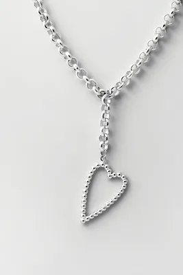 Кулон-сердце «Санрайз» из серебра и янтаря вишнёвого цвета