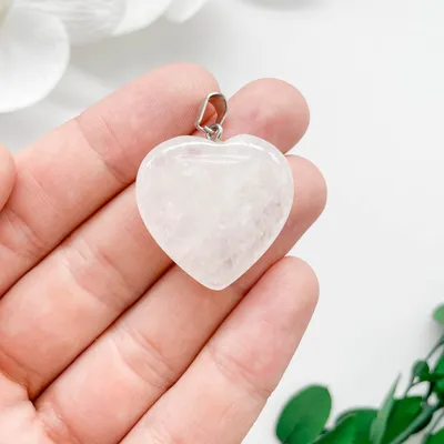 Миниатюрный кулон Сердце из родированного серебра