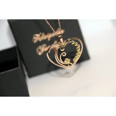Купить Кулон Сердце Ажурное с цепочкой посеребренный в интернет магазине  бижутерии lanko.com.ua