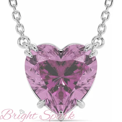 Кулон с розовым сапфиром в виде сердца 6,5 карата с цепочкой Love – купить  по отличной цене в интернет-магазине Bright Spark