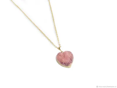 Розовый кулон сердце, подвеска в виде сердца, подарок – заказать на Ярмарке  Мастеров – P95YOBY | Подвеска, Москва