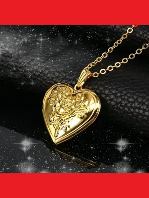 Золотая подвеска в форме сердца, вырезанное лазером - Leopard ювелирная  мастерская