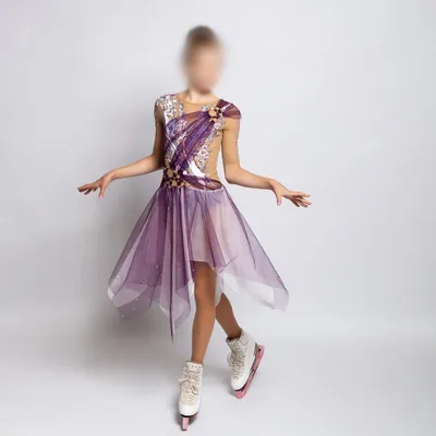 Купить Женское платье для фигурного катания, платья для бальных танцев с  длинными рукавами, купальник с юбкой-пачкой, танцевальный костюм | Joom