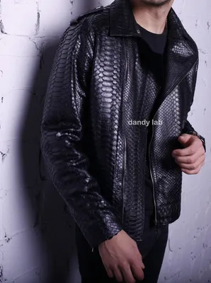 Мужская куртка-косуха из кожи питона BELUCHY-GT-800X | Dandy Lab