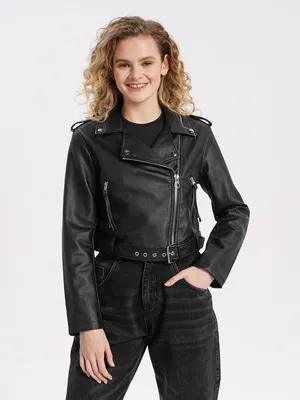 Куртка-косуха, цвет: черный купить в интернет-магазине ТВОЕ, арт.A6591