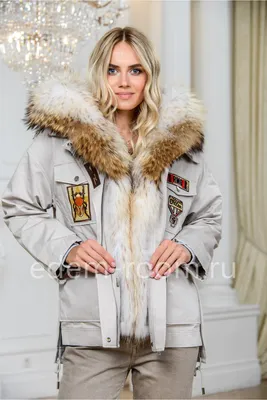 Купить Зимнюю парку - куртку с енотом в интернет магазине | Артикул:  EL-658-70-SR-EN