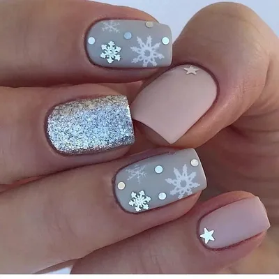 Элегантный маникюр на квадратные ногти - 20Nails