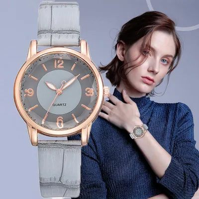 Купить Модные женские кварцевые часы с ремешком из искусственной кожи,  лучшие подарки, наручные часы с бриллиантами для подруги, семьи, друга |  Joom