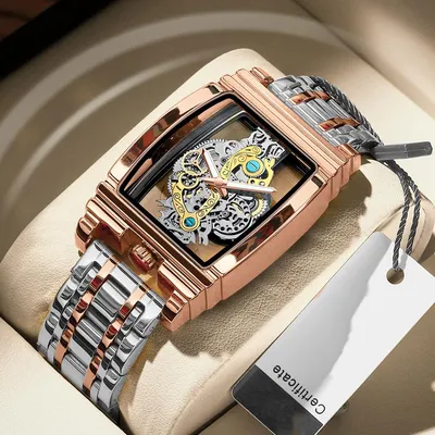 Купить Новые роскошные мужские часы высшего бренда с коробкой, модные  мужские кварцевые часы в форме бочонка | Joom
