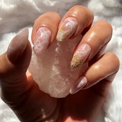 Iridescent Rose Quartz Press on Nails Pink Marble Nails Crystal Nails Made  to Order Nails Glue on Nails Stick on Nails - Etsy Singapore