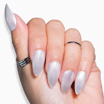 Rose Quartz | Press-On Nails | Almond | Long | Pink Shimmer Nails - Volt  Pop Nails