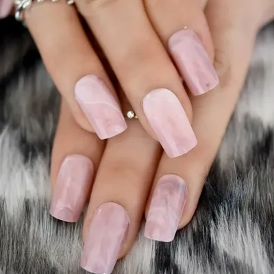 Rose Quartz Nails Pink Opal Nails Marble Press on Nails Coffin Nails Custom  Handmade Nails - Etsy