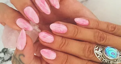 Rose quartz nails : r/Nails