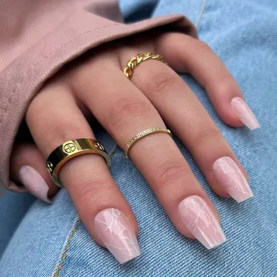 Rose quartz wedding nails - Scratch