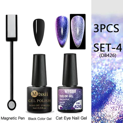 Набор гель лак кошачий глаз с магнитом Хрустальная кошка для ногтей 12D -  купить с доставкой по выгодным ценам в интернет-магазине OZON (1324429320)