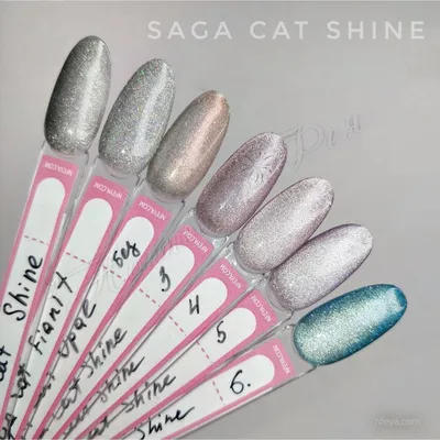 Saga Gel polish CAT SHINE, CAT, CAT OPAL Гель-лак кошачий глаз серебро, 8мл  - купить Гель-лаковая система Saga в Киеве и Украине, Гель-лаковая система  - цена в интернет магазине все для маникюра