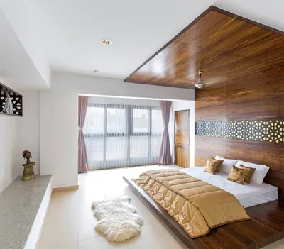 Ламинат в спальне на стене (50+ фото) — примеры интерьеров, нюансы монтажа