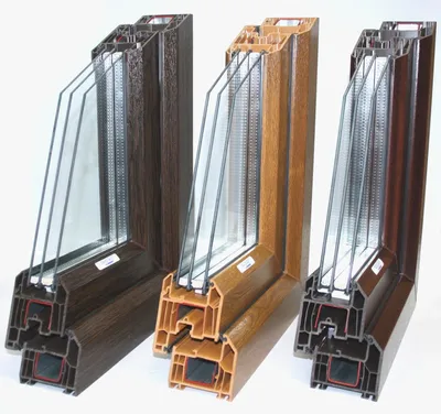 Двухстворчатое пластиковое окно VEKA c ламинацией - цена, купить ламинированные  окна в Казани - Студия Окон