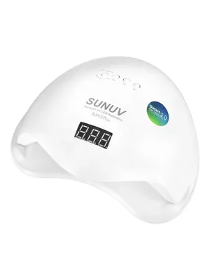 Купить лампа для маникюра SUNUV Sun 5 Plus мощная гибридная уф лэд для  ногтей и гель-лака, белая, цены на Мегамаркет | Артикул: 100024002031