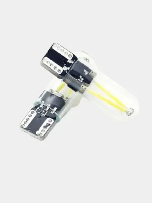 Лампа светодиодная 12v 5W Т10 (W2,1-9,5d) белая, 5 SMD 5050 диодов,  керамический корпус, (