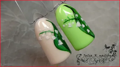 Lilies of the valley TOP Beautiful and simple summer nail design - YouTube