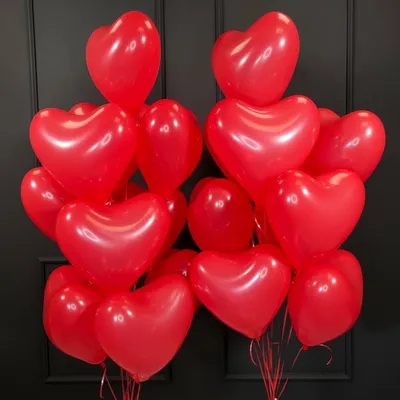Красные латексные сердца 20 шт, Цветы и подарки в Москве, купить по цене  5499 RUB, Воздушные шары в Шарики 24 с доставкой | Flowwow