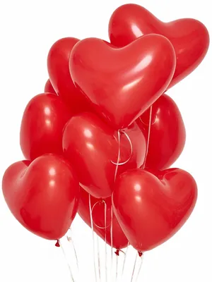 Воздушные шары латексные Riota Сердца, красный, 30 см, набор 15 шт - купить  в интернет-магазине OZON с доставкой по России (223887431)