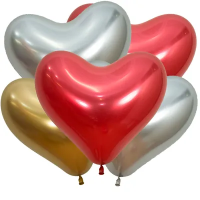 Купить Шар латексный в форме сердца 16\" с доставкой в СПб, заказать  гелиевые шарики из латекса недорого