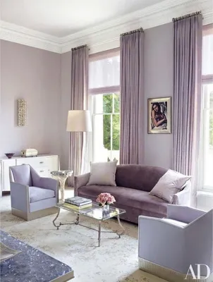 Лавандовый цвет в интерьере: оптимальные сочетания, варианты для интерьера  спальни, гостиной, кухни. Фото лавандовых интерьеров.